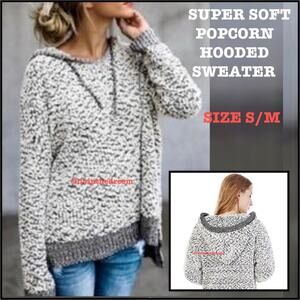 #T6 MIRACLE Super Soft Hooded Popcorn Sweater SZ S/M $49